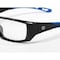 Ge Safety Glasses, Anti-Scratch, Clear Lens, Black/Blue Frame GE104C - alternate 2